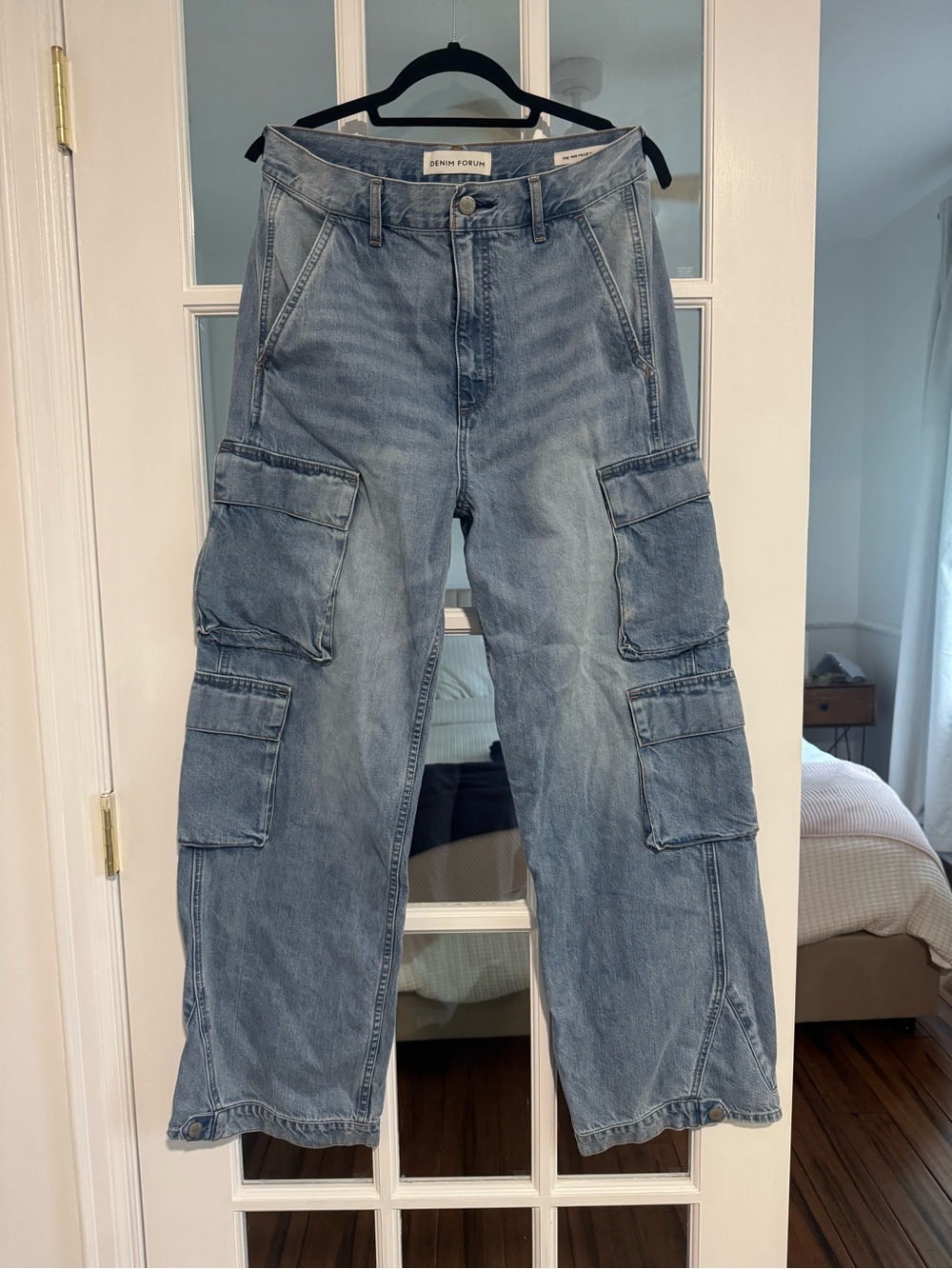 The '90s Millie Hi-Rise Cargo Jeans - Light Blue